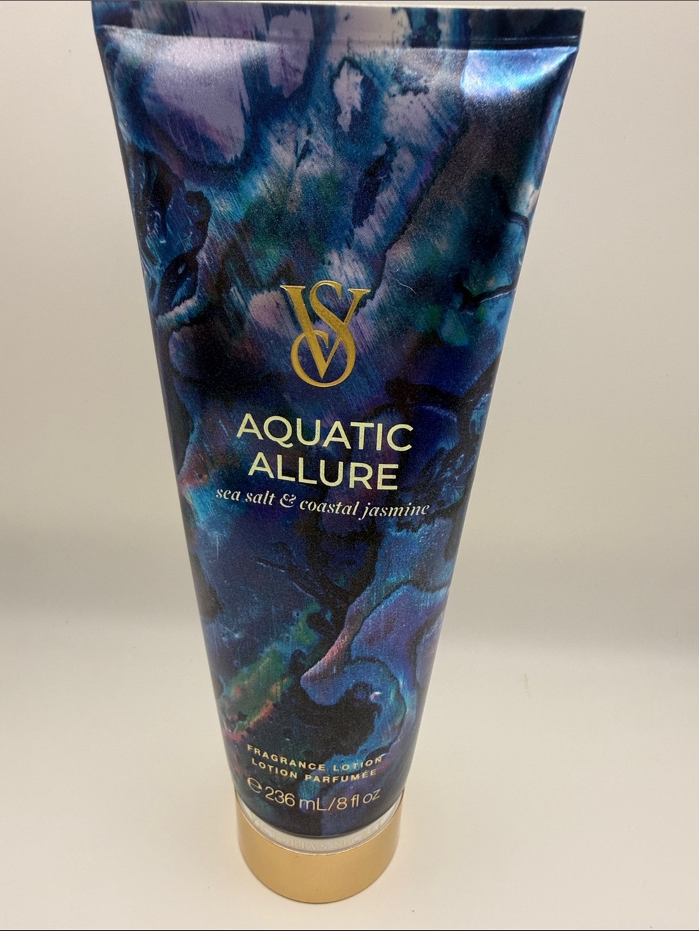 Victoria's Secret Aquatic Allure Fragrance Lotion - Blue & Gold 8fl oz - New